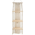 Macrame Hanging Shelf Organizer with Decorative Fringe | Kelmera