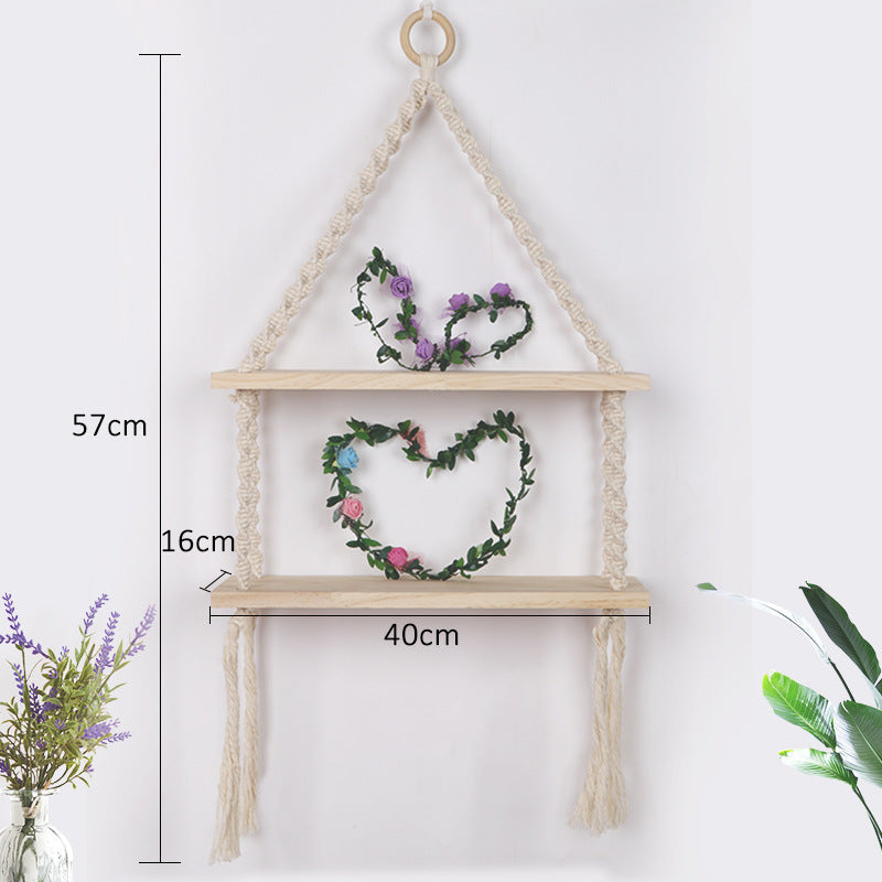 Macrame Hanging Shelf Shelving | Kelmera