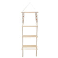 Macrame Hanging Shelf with Natural Wood Accents | Kelmera