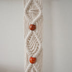 Macrame Hanging Shelf with Natural Wood Accents | Kelmera