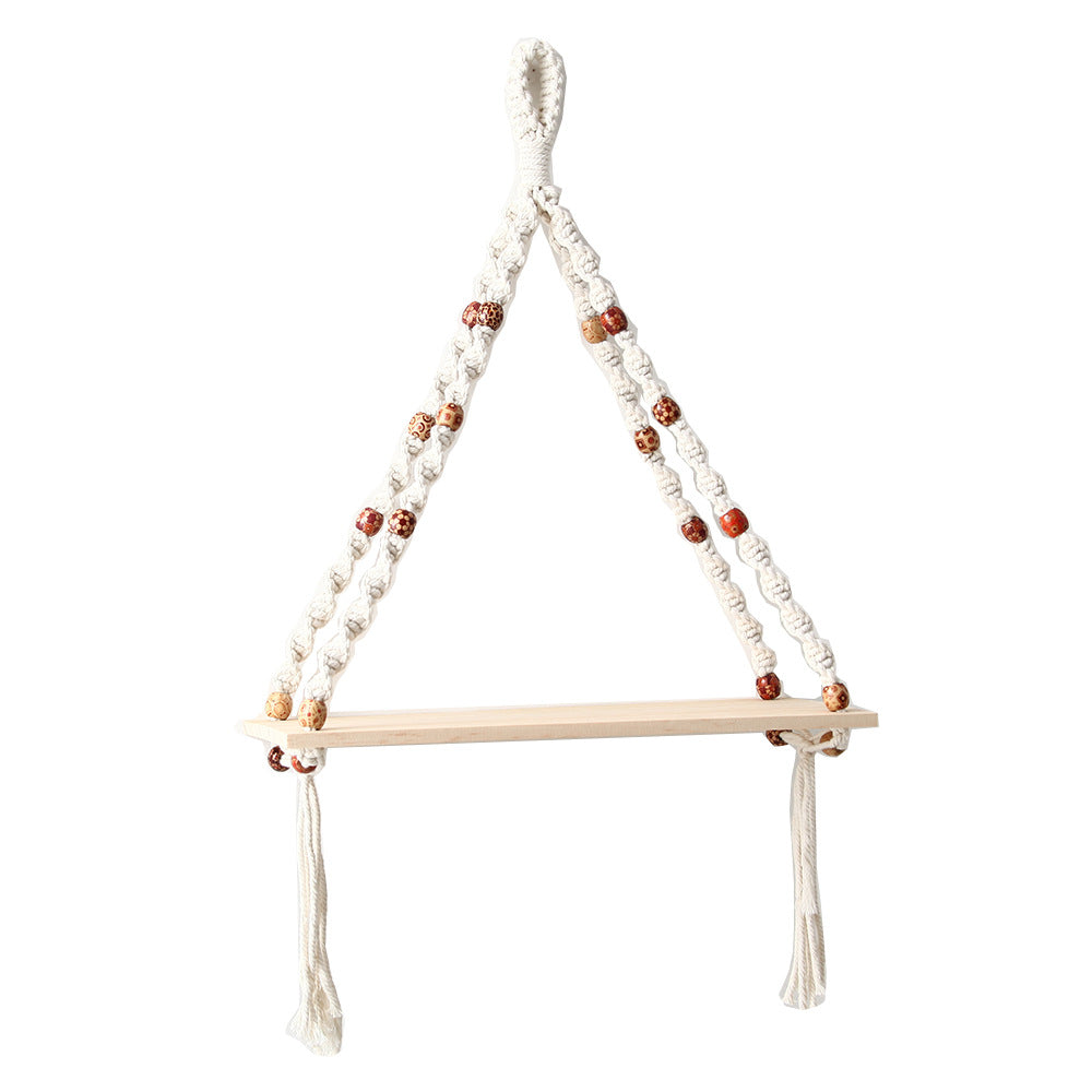 Macrame Hanging Wood Shelf | Kelmera