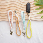 Macrame Keychain Holder Apricot Blue | Kelmera
