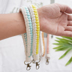 Macrame Keychain Holder Apricot Blue | Kelmera