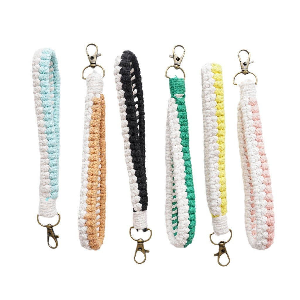 Macrame Keychain Holder Apricot Blue | Kelmera