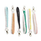 Macrame Keychain Holder Apricot Blue | Kelmera