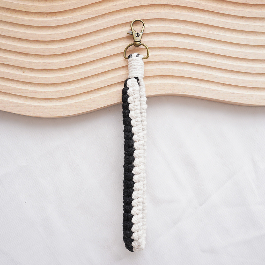 Macrame Keychain Holder Apricot Blue | Kelmera