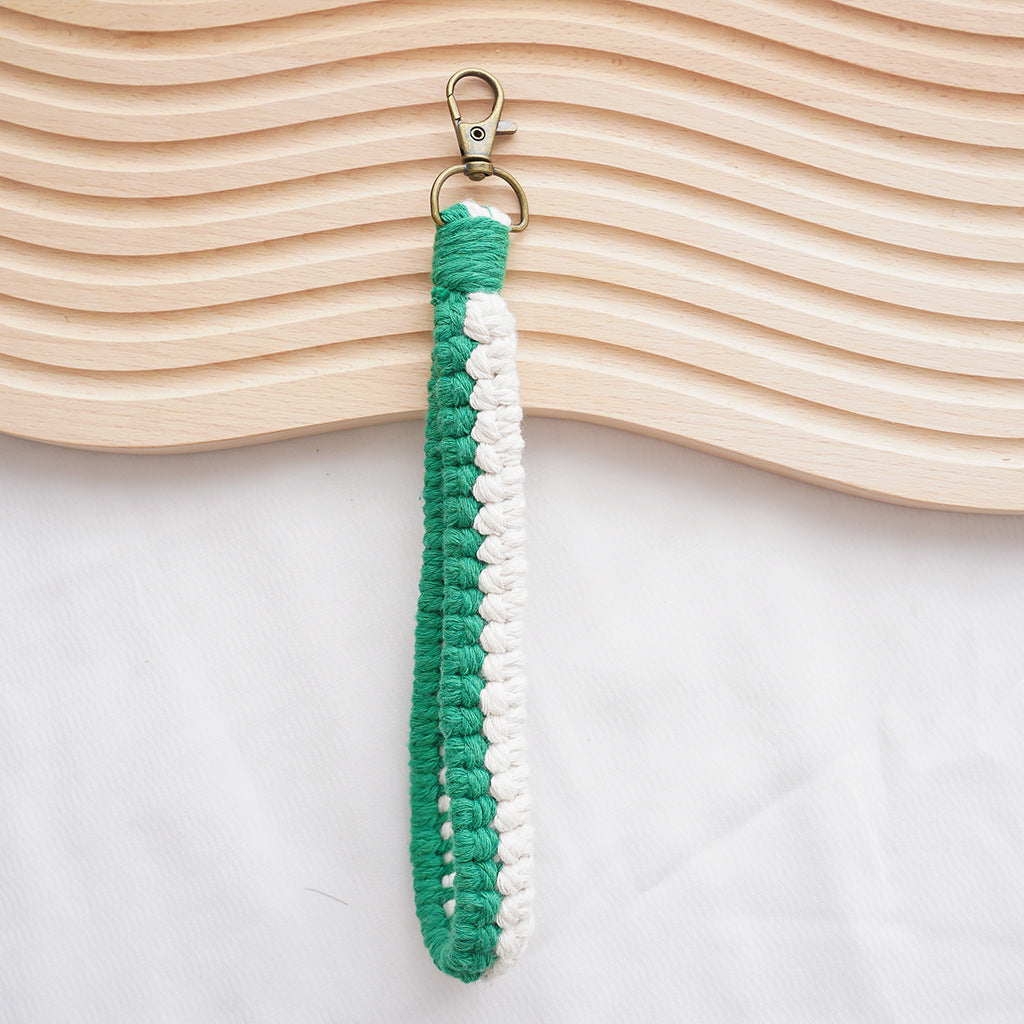 Macrame Keychain Holder Apricot Blue | Kelmera