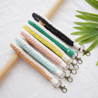 Macrame Keychain Holder Apricot Blue | Kelmera