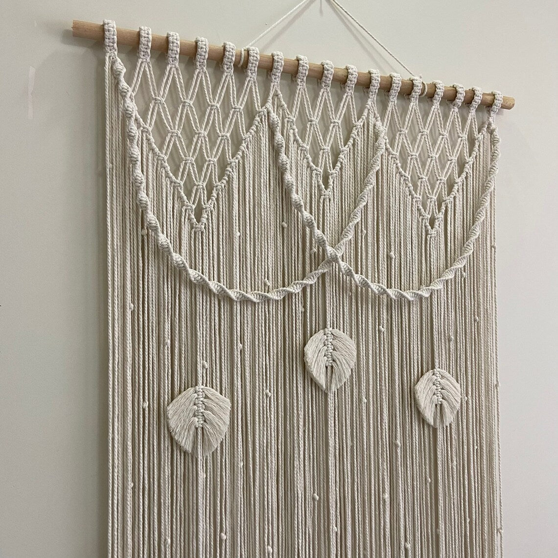 Macrame Leaf Motif Wall Hanging | Kelmera