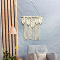Macrame Leaf Wall Hanging Off White Multicolor | Kelmera