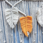 Macrame Leaf Wall Hanging Off White Multicolor | Kelmera