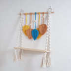 Macrame Leaf Wall Hanging Shelf | Kelmera