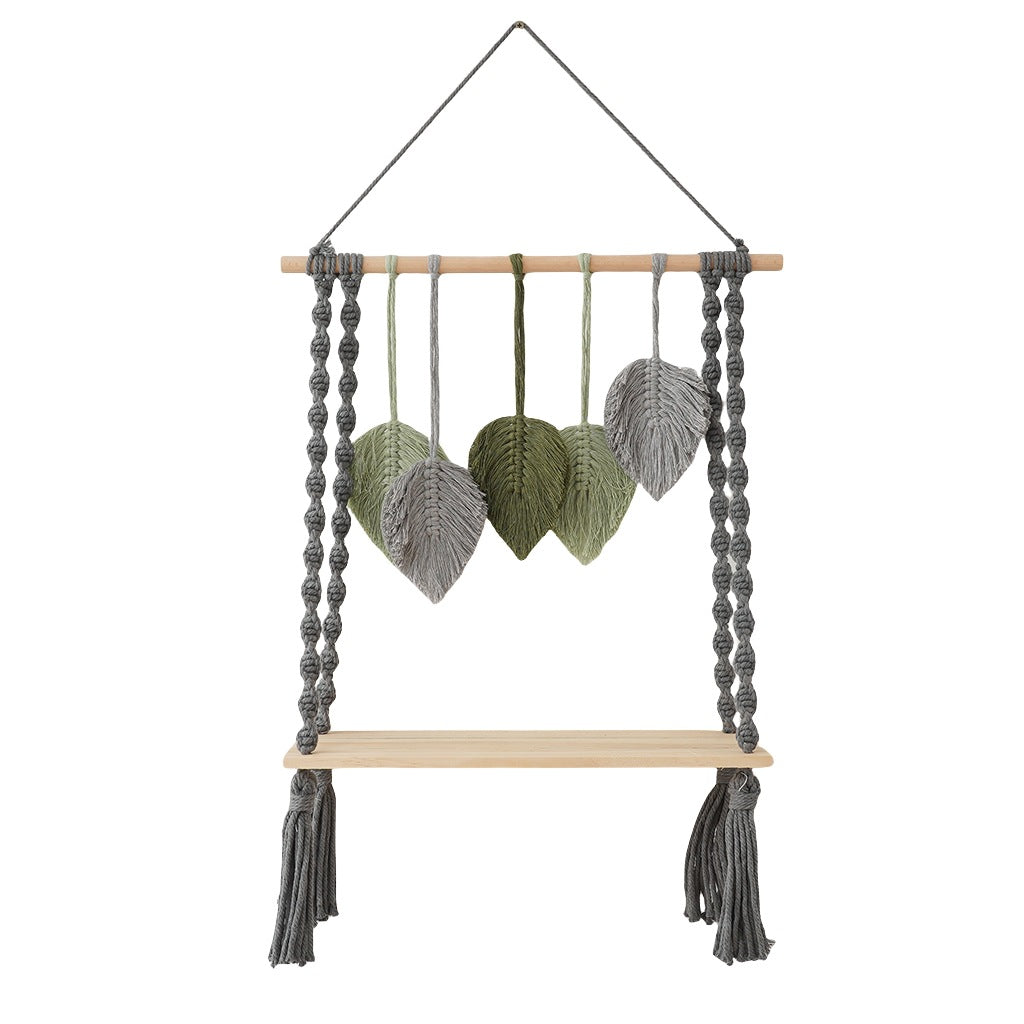 Macrame Leaf Wall Hanging Shelf | Kelmera