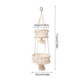 Macrame Plant Hanger Double-Layered Size Beige No Text Provided for Translation | Kelmera