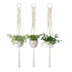 Macrame Plant Hanger Gray Iron Basket Red | Kelmera