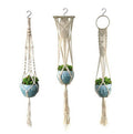 Macrame Plant Hanger Gray Iron Basket Red | Kelmera