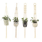 Macrame Plant Hanger Gray Iron Basket Red | Kelmera
