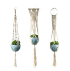 Macrame Plant Hanger Gray Iron Basket Red | Kelmera