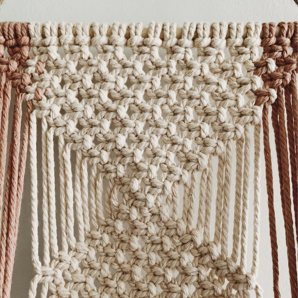Macrame Plant Hanger Khaki Black | Kelmera