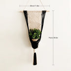 Macrame Plant Hanger Khaki Black | Kelmera