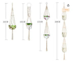 Macrame Plant Hanger Natural Wood Brick Red | Kelmera