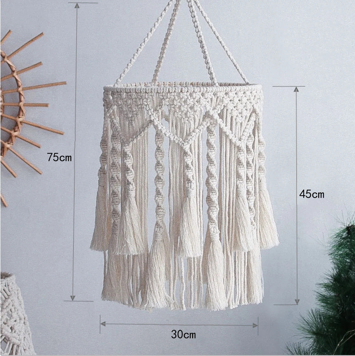 Macrame Plant Hanger with Decorative Fringes | Kelmera