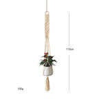 Macrame Plant Hanger with Decorative Tassels Blue | Kelmera