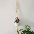 Macrame Plant Hanger with Decorative Tassels Blue | Kelmera