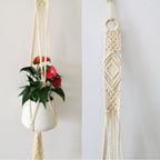 Macrame Plant Hanger with Decorative Tassels Blue | Kelmera