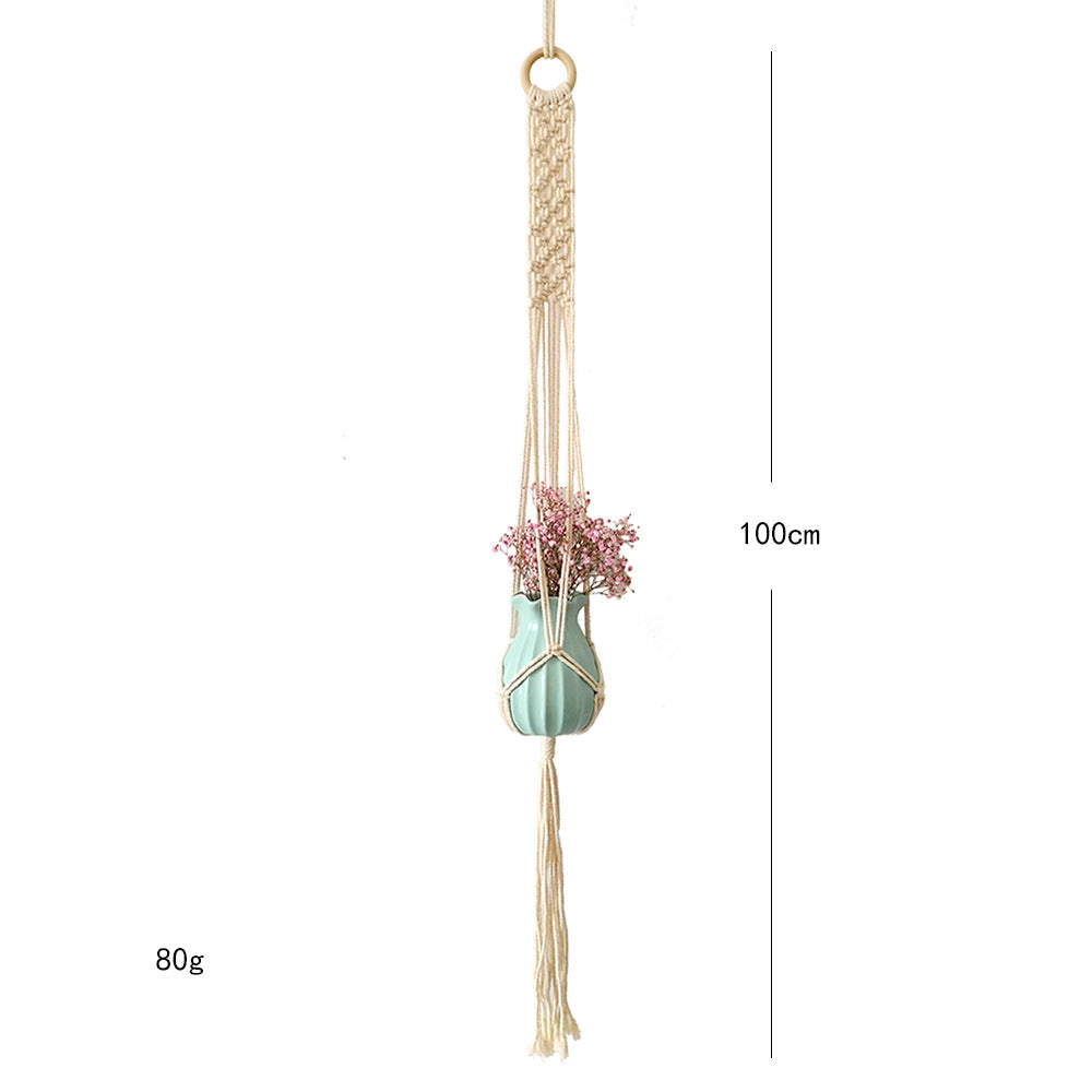 Macrame Plant Hanger with Decorative Tassels Blue | Kelmera