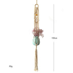 Macrame Plant Hanger with Decorative Tassels Blue | Kelmera