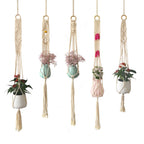 Macrame Plant Hanger with Decorative Tassels Blue | Kelmera