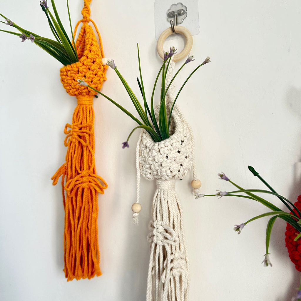Macrame Plant Hanger with Decorative Tassels | Kelmera