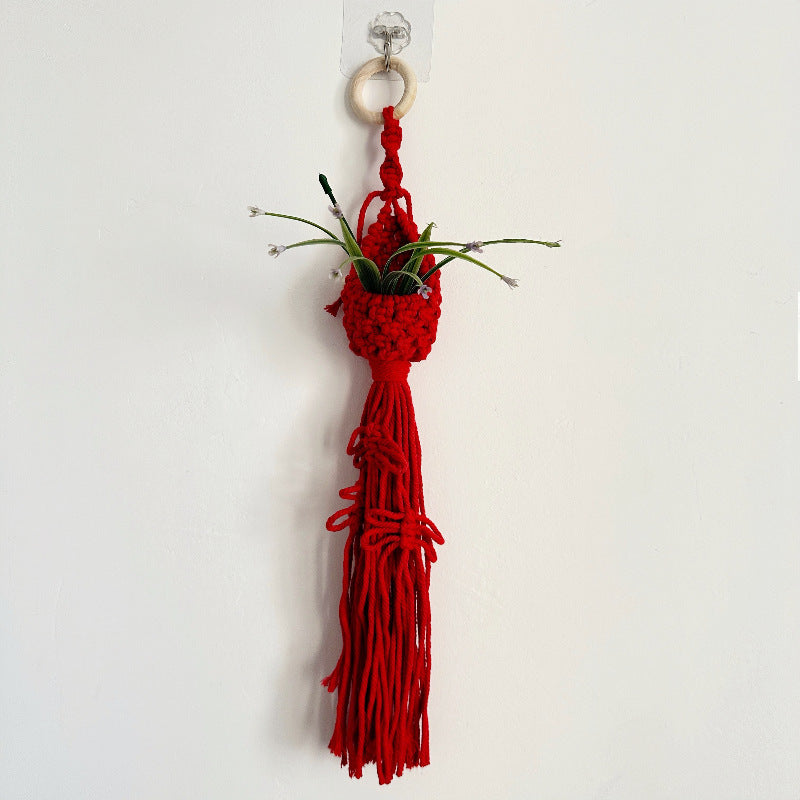 Macrame Plant Hanger with Decorative Tassels | Kelmera