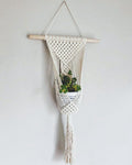 Macrame Plant Holder White | Kelmera
