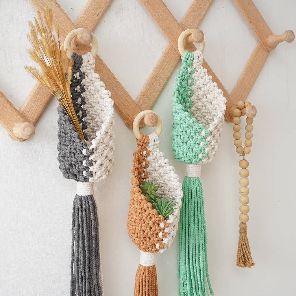 Macrame Plant Holder with Decorative Hanging Design | Kelmera