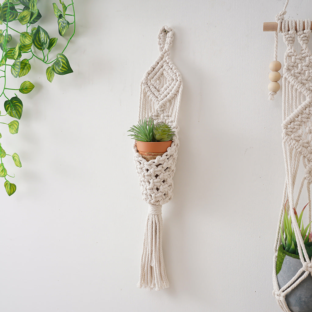 Macrame Plant Holder with Decorative Hanging Design | Kelmera