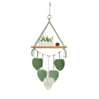 Macrame Plant Shelf with Artistic Leaf Design | Kelmera