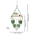 Macrame Plant Shelf with Artistic Leaf Design | Kelmera