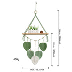 Macrame Plant Shelf with Artistic Leaf Design | Kelmera