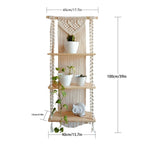 Macrame Plant Shelf with Decorative Hanging Design | Kelmera