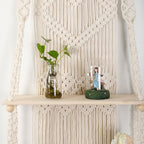 Macrame Shelf Board with Heart Design | Kelmera