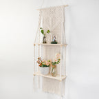 Macrame Shelf Board with Heart Design | Kelmera