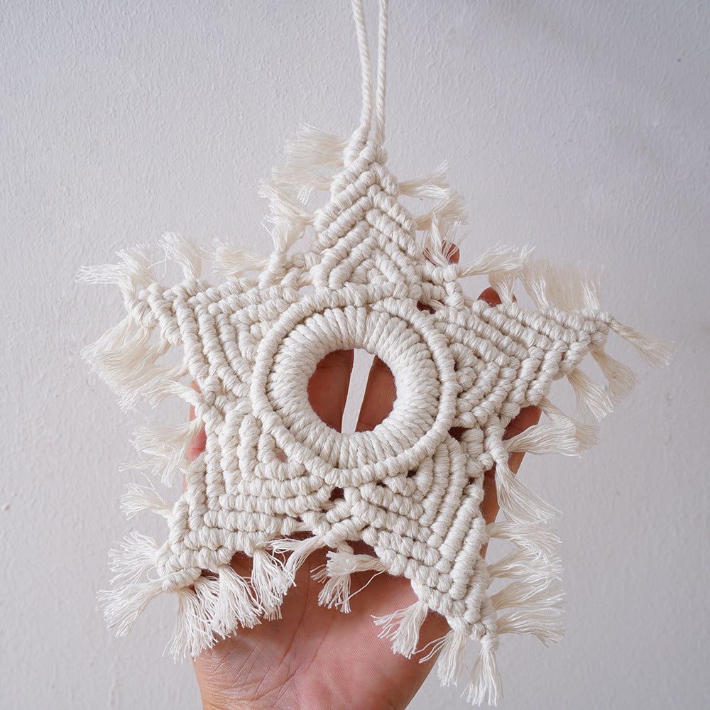 Macrame Star-Shaped Wall Hanging Decor | Kelmera