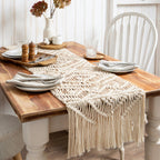 Macrame Table Runner Ivory | Kelmera