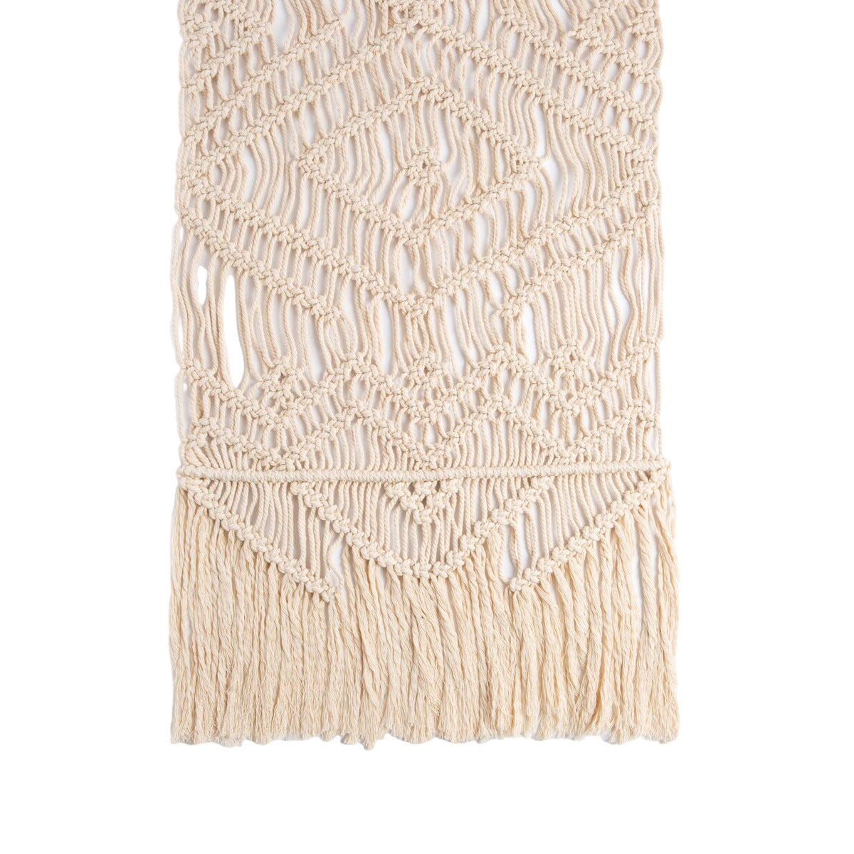 Macrame Table Runner Ivory | Kelmera