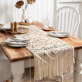 Macrame Table Runner Ivory | Kelmera