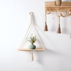 Macrame Triangle Floating Shelf | Kelmera