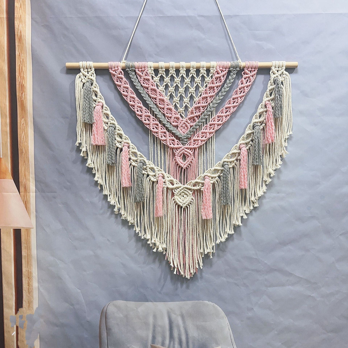 Macrame Wall Art 32 × 30 Inch | Kelmera