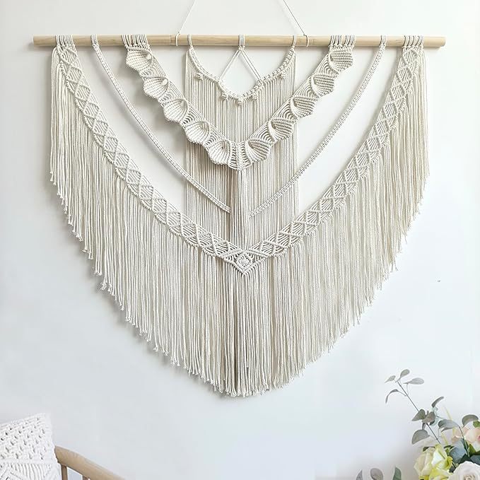 Macrame Wall Art 43.31 × 31.5 Inch | Kelmera